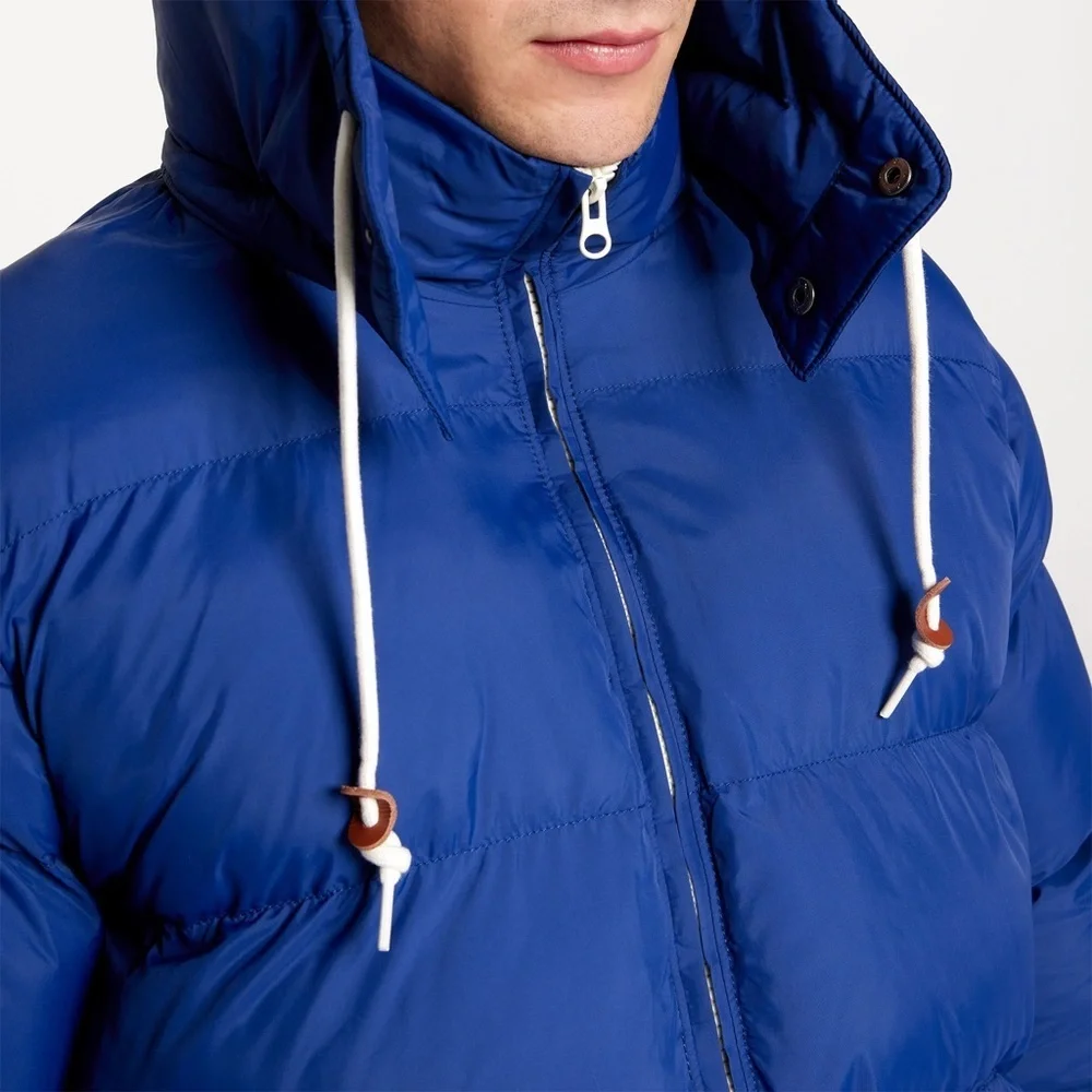 Alpine Design Puffer Jacket Men M Space Blue 1962 Retro Removable Hood. NWT!